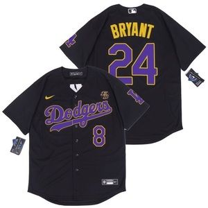 NWT Kobe Bryant Los Angeles Dodgers MLB Black Nike Jersey